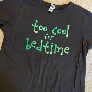 Black T-Shirt with Green Text